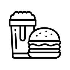 Classic Burger and Beer Icon Design