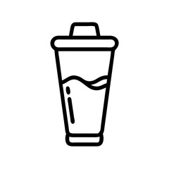 Glass Shaker Mixer Icon Design