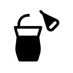 Glass Shaker Mixer Icon Design
