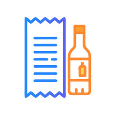 Alcohol Order Receipt Icon Design