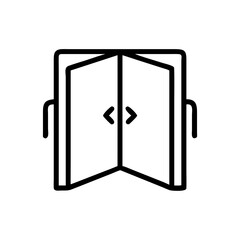 Swing Door Entrance Icon Design