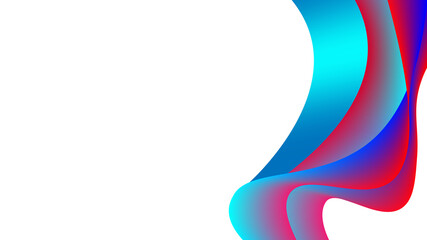 Vibrant abstract wave background with dynamic red, blue, and cyan gradients flowing from the right, perfect for tech, modern, or creative design projects.