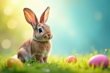 Cheerful Easter bunny banner, perfect for spring celebrations Ideal for websites, social media, and printed materials , easter bunny design, spring, ears