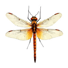 dragonfly on white background