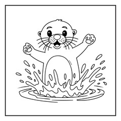 Rainforest Doodle Style Coloring Page, Coloring Page for Kids