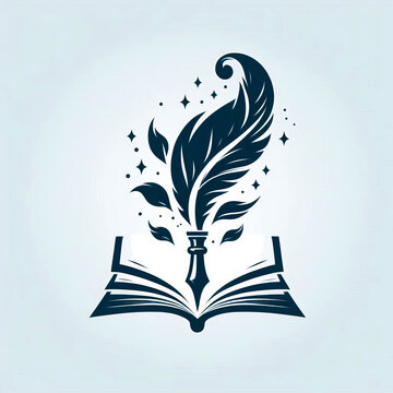 recommend clip art:  Quill Pen & Book Author Logo - Publishing & Education Brand Mark
                    