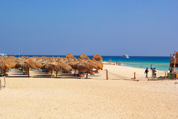 beautiful view of eden island in red sea in hurgada , Egypt