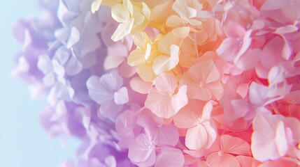 Fototapeta premium Soft Pastel Flower Petals Blending in a Gentle Color Palette