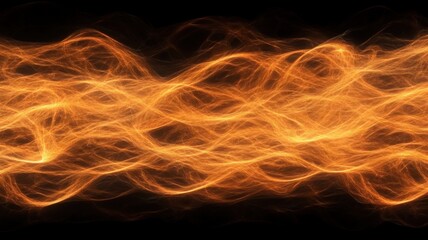 Abstract Orange Particle Flowing Lines Design