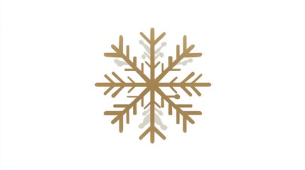 Simple, symmetrical snowflake graphic.  Detailed, elegant, and wintry design