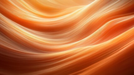 Abstract Orange Waves with Sparkling Particles