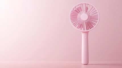 Pink handheld fan