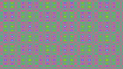 Repeating pattern of colorful, rounded squares on a gray background