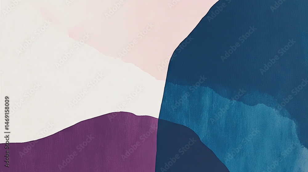 Poster abstract painting with soft color transitions and layered brushstrokes.