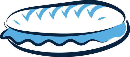 Fototapeta premium Vector illustration of a fish and a whale in the blue sea with waves is a vibrant icon design representing marine life