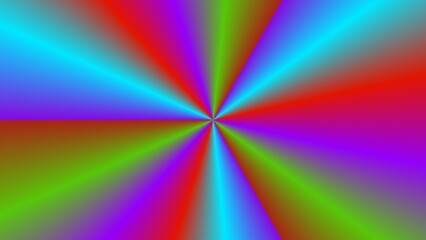 Vibrant radial gradient in teal, red, purple, green