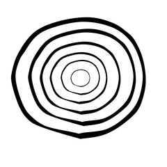 Freehand Pen Scribble Concentric Circle