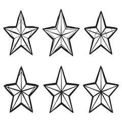 Elegant Holiday Star Drawing for Christmas Design Projects