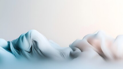 Abstract Soft Waves and Gradients Creating Serene and Dreamy Landscape Background