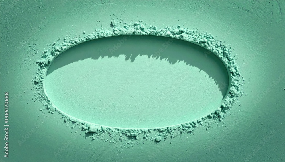 Poster creating a calming green surface impression art studio abstract image indoor environment close-up vi