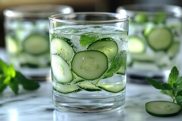 Refreshing Cucumber and Mint Water