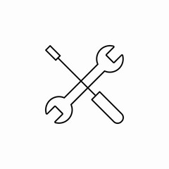 tools repair icon sign vector