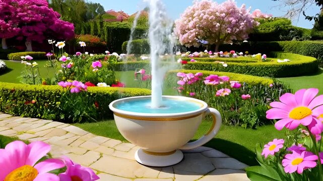 Fantasy garden in wonderland