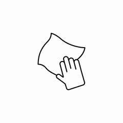 wipe hand icon sign vector