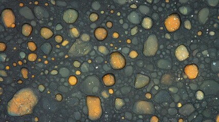 Abstract Teal and Orange Circular Texture