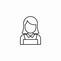 worker female icon sign vector