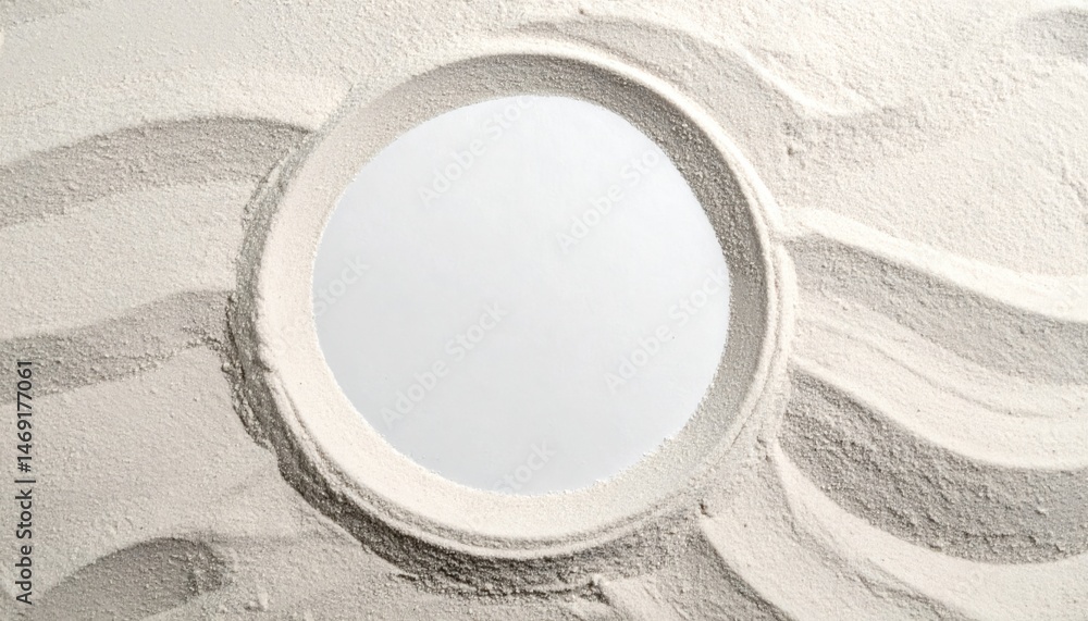 Poster creating artistic patterns in powder studio photography creative space overhead view abstract design