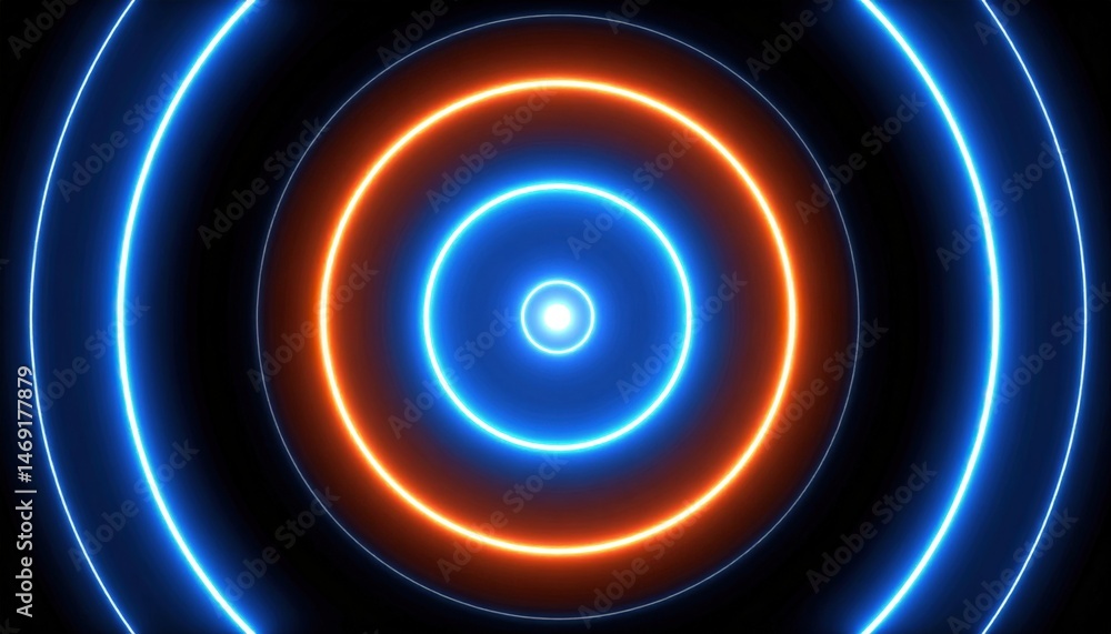 Poster dynamic neon light patterns digital art abstract composition futuristic environment close-up view vi