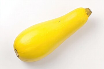 Two fresh yellow zucchinis on white background
