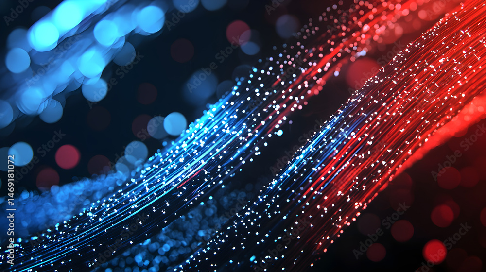 Poster abstract energy stream: a dynamic display of abstract energy, featuring flowing lines of vibrant red