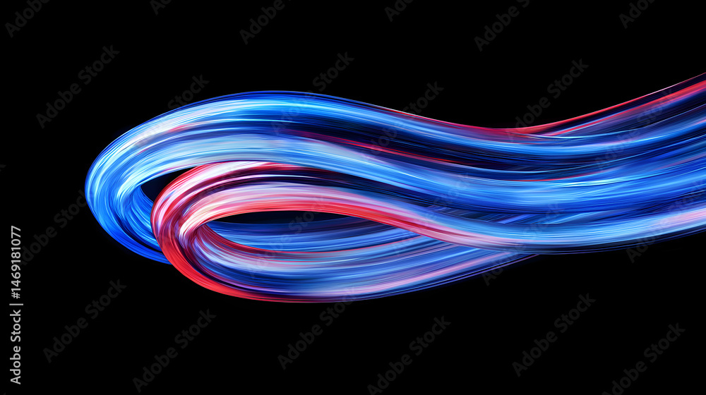 Poster dynamic brushstroke in motion: a vibrant display of abstract brushstrokes flows gracefully against a