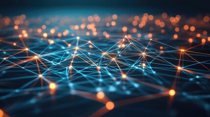 Abstract network of interconnected nodes