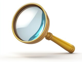 Golden magnifying glass