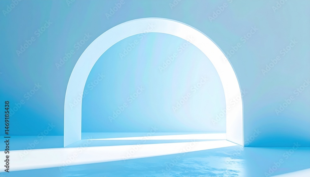 Poster exploring the serenity of minimalist architecture indoor space digital art tranquil environment wide