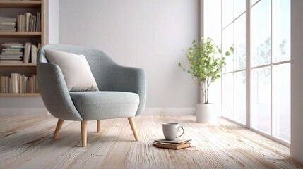 Cozy Reading Nook with Natural Light and Comfortable Chair
