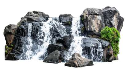 water fall isolated on transparent background