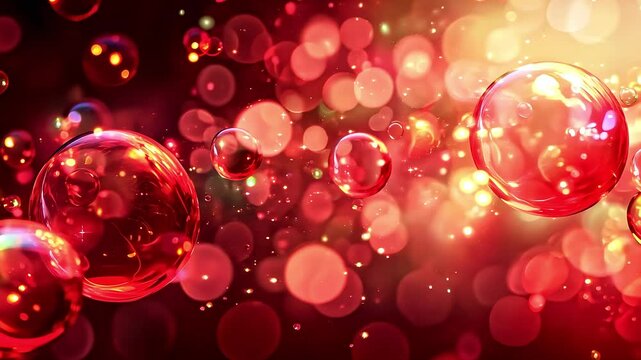 Dreamy Red Bubble Background