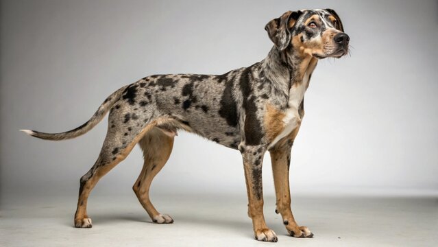 Catahoula Leopard on studio background
