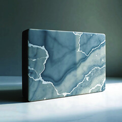 Dark Blue Marble Texture with White Veins, Premium Natural Stone Surface Design