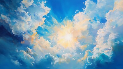 Sunburst Through Cloudscape.