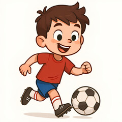 boy playing soccer