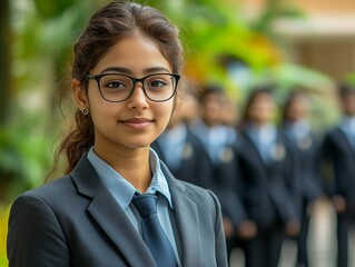 Fototapeta premium Indian Students in Formal Blazers