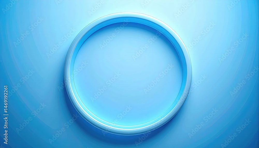 Poster circular blue design element abstract art digital creation minimalist environment top view modern co