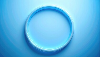 Circular blue design element abstract art digital creation minimalist environment top view modern concept for visual appeal
