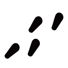 シンプルな人物足跡