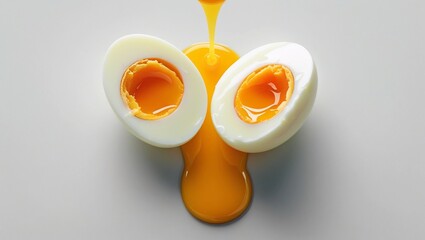 Soft Boiled Egg with Runny Yolk – Close Up Minimalist Food Photography